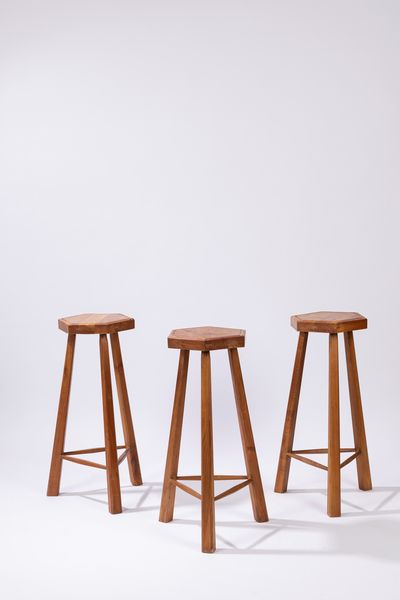 MANIFATTURA FRANCESE : Tre Sgabelli  - Asta Design e Arti Decorative - Associazione Nazionale - Case d'Asta italiane