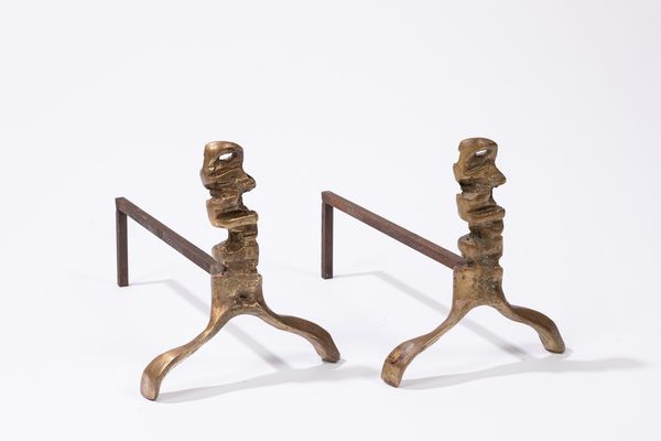 MANIFATTURA ITALIANA : Coppia di alari  - Asta Design e Arti Decorative - Associazione Nazionale - Case d'Asta italiane