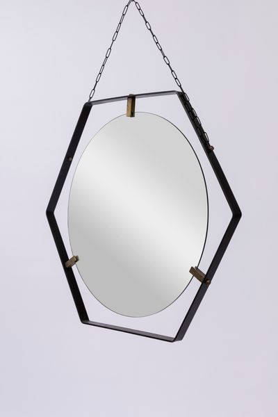 MANIFATTURA ITALIANA : Specchio esagonale  - Asta Design e Arti Decorative - Associazione Nazionale - Case d'Asta italiane
