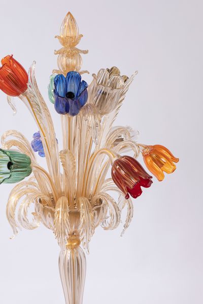 Archimede Seguso : Lampada da terra  - Asta Design e Arti Decorative - Associazione Nazionale - Case d'Asta italiane