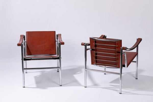 Le Corbusier (Charles-Édouard Jeanneret, detto) -  Jeanneret, Pierre : Due poltroncine LC1  - Asta Design e Arti Decorative - Associazione Nazionale - Case d'Asta italiane