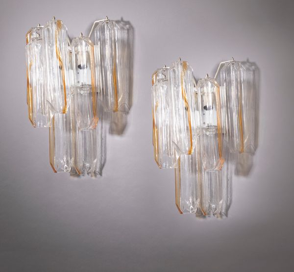 LUDOVICO DIAZ DE SANTILLANA : Coppia di appliques  - Asta Design e Arti Decorative - Associazione Nazionale - Case d'Asta italiane