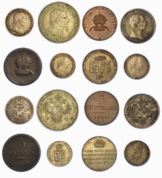 MILANO - FRANCESCO I D'ASBURGO-LORENA, 1815-1835. Lotto di otto monete.  - Asta Numismatica - Associazione Nazionale - Case d'Asta italiane
