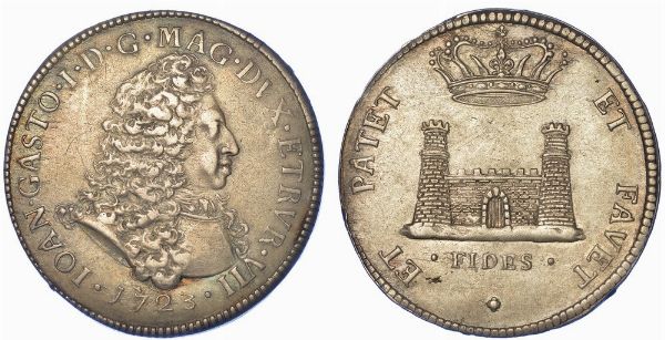 LIVORNO. GIAN GASTONE DE' MEDICI, 1723-1737. Tollero 1723.  - Asta Numismatica - Associazione Nazionale - Case d'Asta italiane