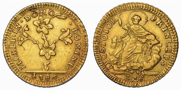 ROMA. PIO VI, 1775-1799. Doppia Romana 1786.  - Asta Numismatica - Associazione Nazionale - Case d'Asta italiane