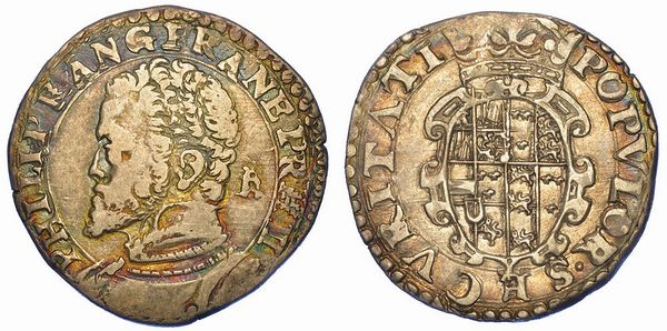 NAPOLI. FILIPPO II, 1554-1598 (I PERIODO: PRINCIPE DI SPAGNA, 1554-1556). Tar�.  - Asta Numismatica - Associazione Nazionale - Case d'Asta italiane
