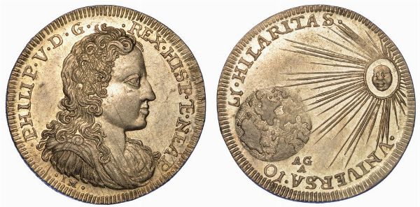 NAPOLI. FILIPPO V, 1701-1713. Tarì 1701.  - Asta Numismatica - Associazione Nazionale - Case d'Asta italiane