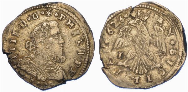 MESSINA. FILIPPO IV DI SPAGNA, 1621-1665. 4 tar� 1626.  - Asta Numismatica - Associazione Nazionale - Case d'Asta italiane