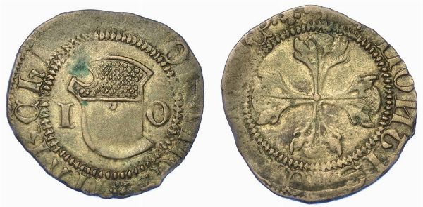 CASALE. GIOVANNI III PALEOLOGO, 1445-1464. Quarto di grosso.  - Asta Numismatica - Associazione Nazionale - Case d'Asta italiane