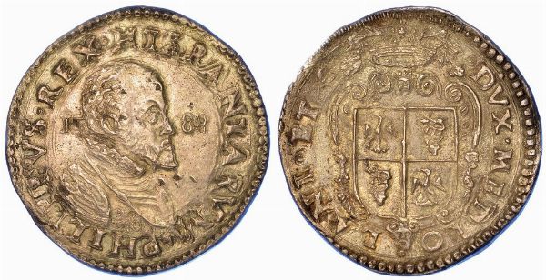 MILANO. FILIPPO II D'ASBURGO, 1556-1598. Scudo d'argento 1588.  - Asta Numismatica - Associazione Nazionale - Case d'Asta italiane