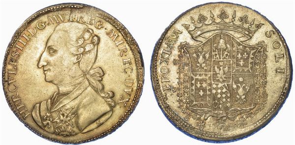 MODENA. ERCOLE III D'ESTE, 1780-1796. Da 3 Scudi 1783.  - Asta Numismatica - Associazione Nazionale - Case d'Asta italiane