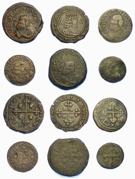 CAGLIARI. Lotto di sei monete.  - Asta Numismatica - Associazione Nazionale - Case d'Asta italiane