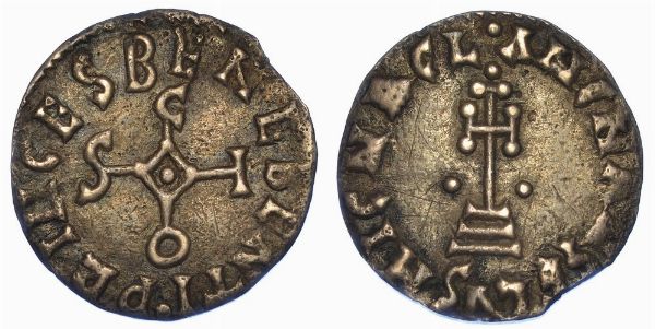 BENEVENTO. SICONE (PRINCIPE), 817-832. Denaro.  - Asta Numismatica - Associazione Nazionale - Case d'Asta italiane
