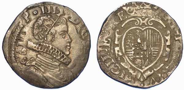 NAPOLI. FILIPPO IV, 1621-1665. Tar� (data illeggibile).  - Asta Numismatica - Associazione Nazionale - Case d'Asta italiane
