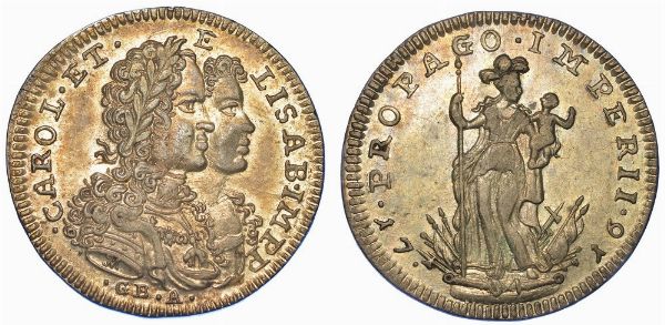 NAPOLI. CARLO VI D'ASBURGO, 1711-1734. Tar� 1716.  - Asta Numismatica - Associazione Nazionale - Case d'Asta italiane