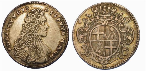 MALTA. RAMON DE DESPUIG, 1736-1741. 4 Tar� 1737.  - Asta Numismatica - Associazione Nazionale - Case d'Asta italiane