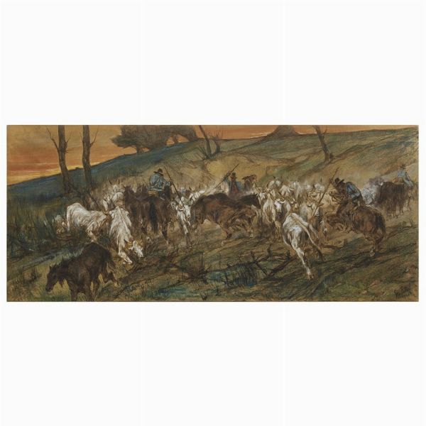 FATTORI GIOVANNI : Giovanni Fattori  - Asta DIPINTI DEL SECOLO XIX - Associazione Nazionale - Case d'Asta italiane