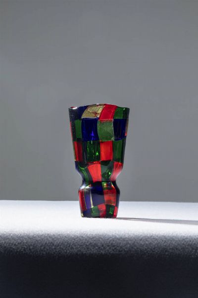 FULVIO BIANCONI : Vaso della serie Pezzato Parigi mod. 4402  - Asta Asta di Design - Associazione Nazionale - Case d'Asta italiane