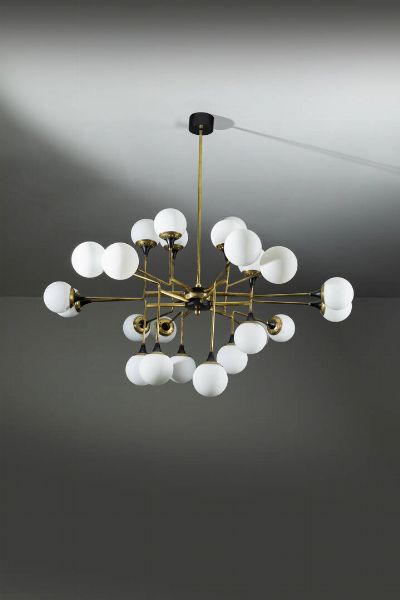 STILNOVO : Lampadario a sospensione  - Asta Asta di Design - Associazione Nazionale - Case d'Asta italiane