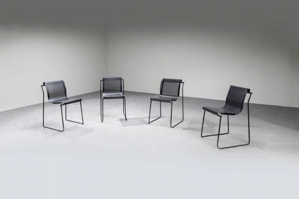 PIETRO AROSIO : Quattro sedie mod. Monopoli  - Asta Asta di Design - Associazione Nazionale - Case d'Asta italiane