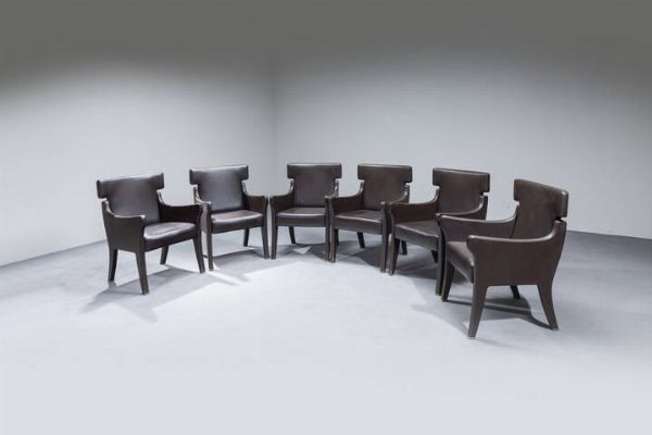 IGNAZIO GARDELLA : Sei sedie mod. P10 R63  - Asta Asta di Design - Associazione Nazionale - Case d'Asta italiane