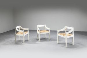 VICO MAGISTRETTI - Tre sedie mod. Carimate