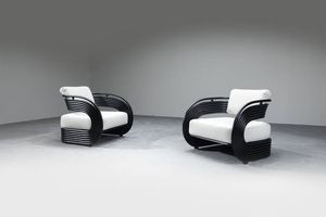 JOE COLOMBO - Coppia di poltrone mod. Nastro