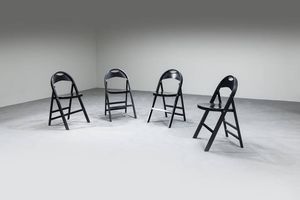 ACHILLE E PIER GIACOMO CASTIGLIONI - Quattro sedie pieghevoli mod. Tric