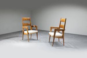 Augusto Romano - Coppia di poltroncine capotavola