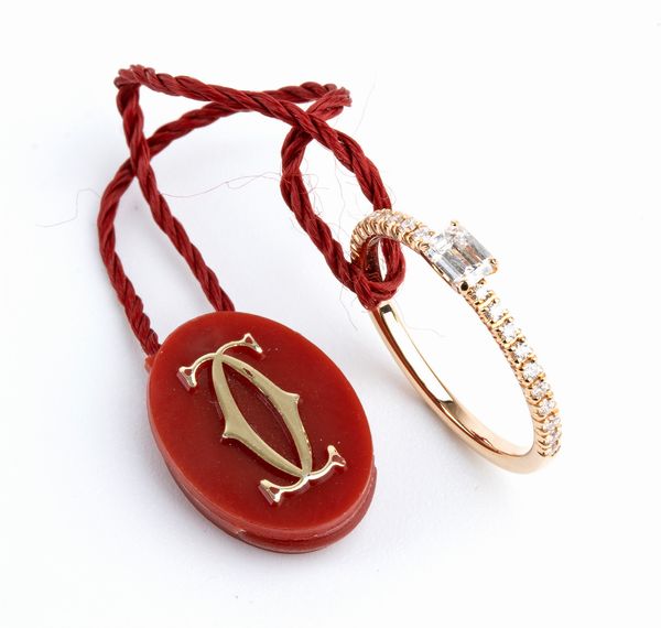 CARTIER: fedina in oro e diamanti  - Asta Gioielli, orologi, argenti e penne - Associazione Nazionale - Case d'Asta italiane