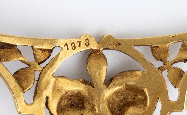 Girocollo liberty in oro con perline e motivi floreali - fine XIX secolo  - Asta Gioielli, orologi, argenti e penne - Associazione Nazionale - Case d'Asta italiane