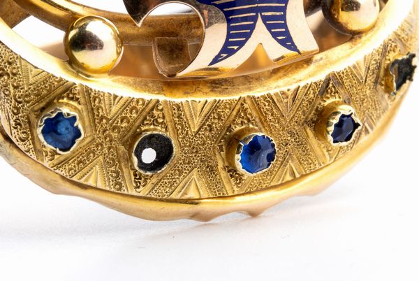 Bracciale in oro, smalti, paste vitree e perle - seconda meta' del XIX secolo.  - Asta Gioielli, orologi, argenti e penne - Associazione Nazionale - Case d'Asta italiane