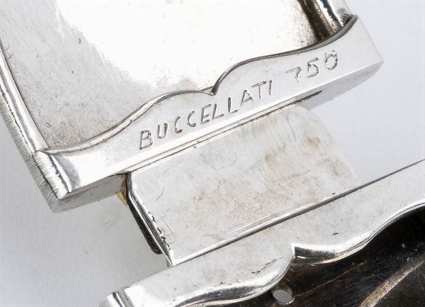 MARIO BUCCELLATI: bracciale a fascia rigida e paio di orecchini in oro e diamanti  - Asta Gioielli, orologi, argenti e penne - Associazione Nazionale - Case d'Asta italiane