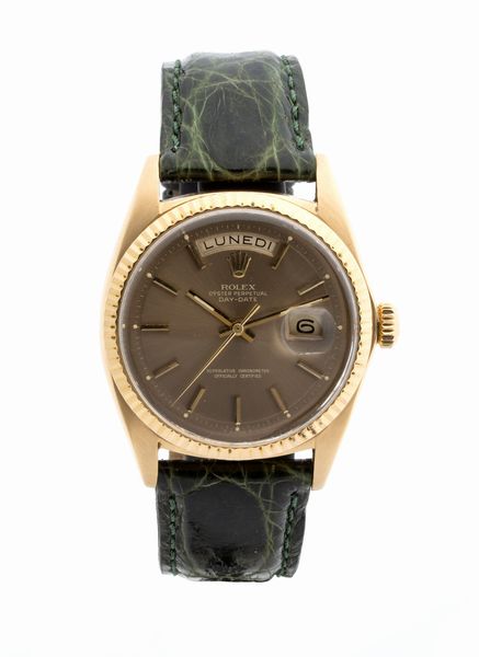 ROLEX Day-Date: raro orologio da polso full set in oro 18K ref. 1803, 1969  - Asta Gioielli, orologi, argenti e penne - Associazione Nazionale - Case d'Asta italiane