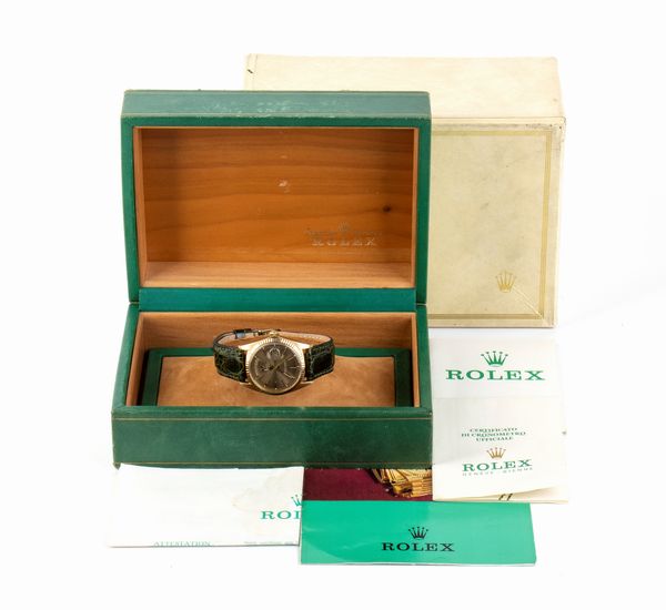 ROLEX Day-Date: raro orologio da polso full set in oro 18K ref. 1803, 1969  - Asta Gioielli, orologi, argenti e penne - Associazione Nazionale - Case d'Asta italiane