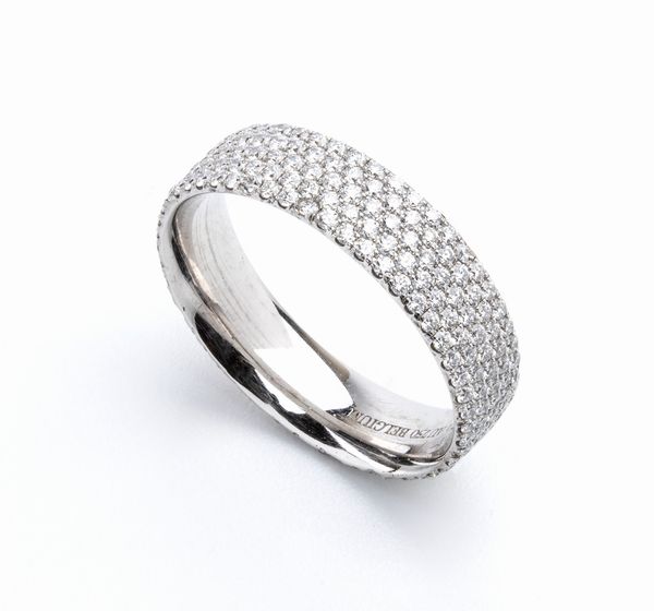 TIFFANY & Co.: anello a fascia con diamanti  - Asta Gioielli, orologi, argenti e penne - Associazione Nazionale - Case d'Asta italiane