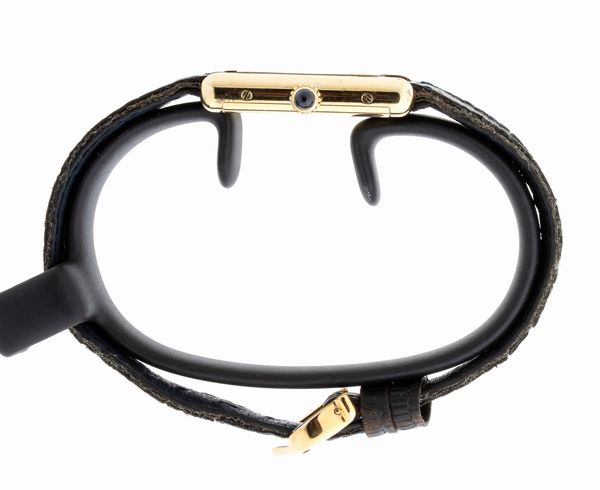 LE MUST DE CARTIER Tank: orologio da polso in argento vermeille, anni '70-'80  - Asta Gioielli, orologi, argenti e penne - Associazione Nazionale - Case d'Asta italiane