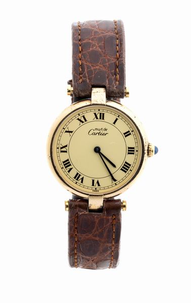 LE MUST DE CARTIER: orologio in argento vermeille  - Asta Gioielli, orologi, argenti e penne - Associazione Nazionale - Case d'Asta italiane