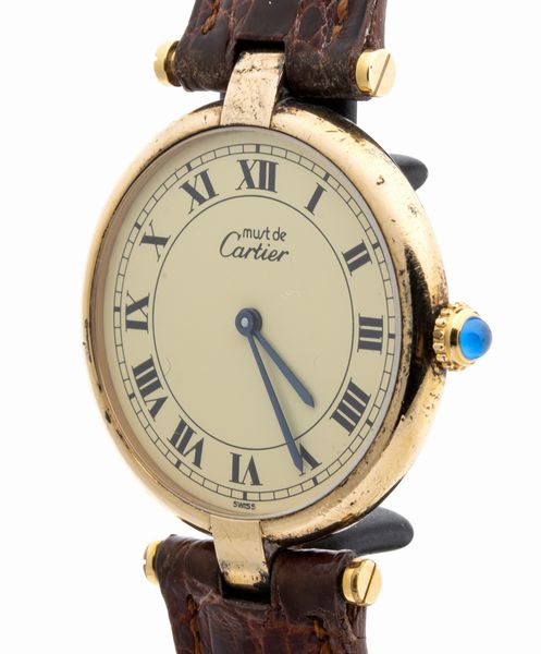 LE MUST DE CARTIER: orologio in argento vermeille  - Asta Gioielli, orologi, argenti e penne - Associazione Nazionale - Case d'Asta italiane