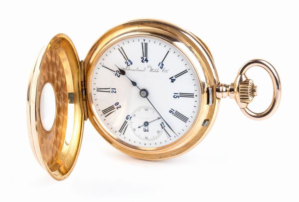 IWC: Orologio da tasca occhio di bue in oro 18K, 1890 circa  - Asta Gioielli, orologi, argenti e penne - Associazione Nazionale - Case d'Asta italiane