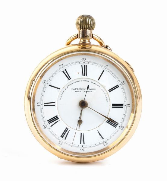 FATTORINI & SONS: orologio da tasca inglese, cronografo 1/5 centre seconds  Bradford, fine XIX secolo  - Asta Gioielli, orologi, argenti e penne - Associazione Nazionale - Case d'Asta italiane