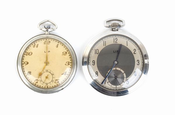 LIP: due orologi da tasca acciaio  - Asta Gioielli, orologi, argenti e penne - Associazione Nazionale - Case d'Asta italiane