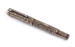 AURORA - Penna stilografica in argento, pennino oro 18k  - Asta Gioielli, orologi, argenti e penne - Associazione Nazionale - Case d'Asta italiane