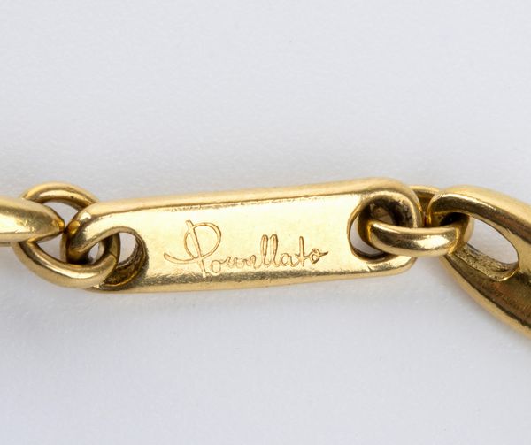 POMELLATO: lungo girocollo a maglia marinara in oro  - Asta Gioielli, orologi, argenti e penne - Associazione Nazionale - Case d'Asta italiane