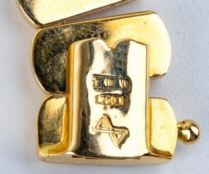 Girocollo in oro con motivo a frangia  - Asta Gioielli, orologi, argenti e penne - Associazione Nazionale - Case d'Asta italiane
