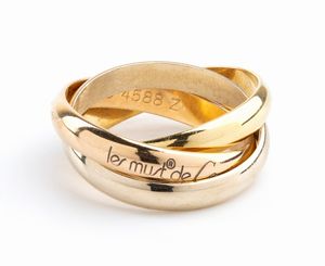 LE MUST DE CARTIER: anello Trinity in oro  - Asta Gioielli, orologi, argenti e penne - Associazione Nazionale - Case d'Asta italiane