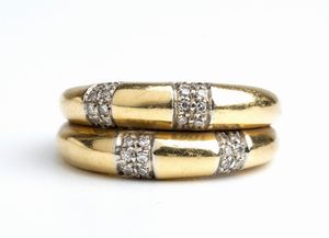 Anello in oro con diamanti  - Asta Gioielli, orologi, argenti e penne - Associazione Nazionale - Case d'Asta italiane