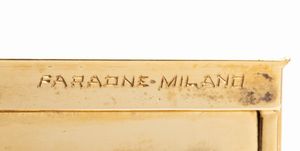 FARAONE: portacipria in oro con smalti bianchi e diamanti  - Asta Gioielli, orologi, argenti e penne - Associazione Nazionale - Case d'Asta italiane