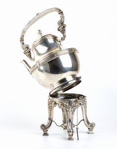 Tea Kettle italiano argento - inizio XX secolo  - Asta Gioielli, orologi, argenti e penne - Associazione Nazionale - Case d'Asta italiane