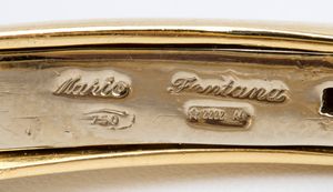 MARIO FONTANA: bracciale contrari a cerchio rigido in oro e diamanti  - Asta Gioielli, orologi, argenti e penne - Associazione Nazionale - Case d'Asta italiane